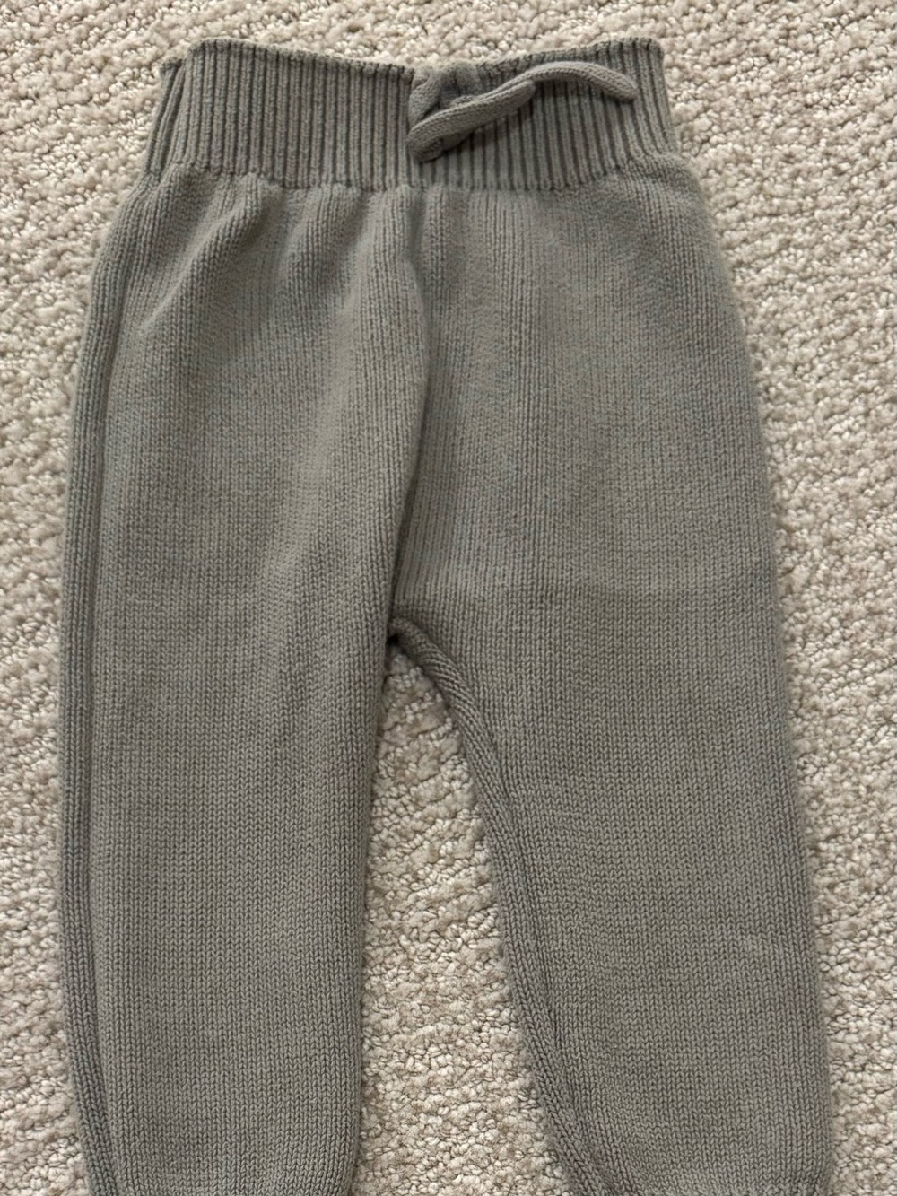 Quincy Mae Olive Gray Knit Joggers for Kids